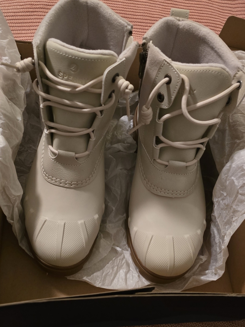 Sperry Syren Ascend Core Cream Women’s Lace Up Ankle Boot Memory Foam 7.5M